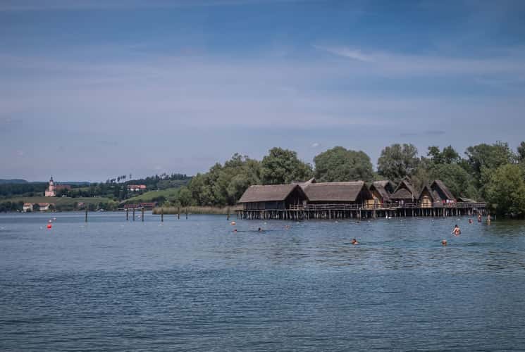 Pile dwellings in Uhldingen on Lake Constance
