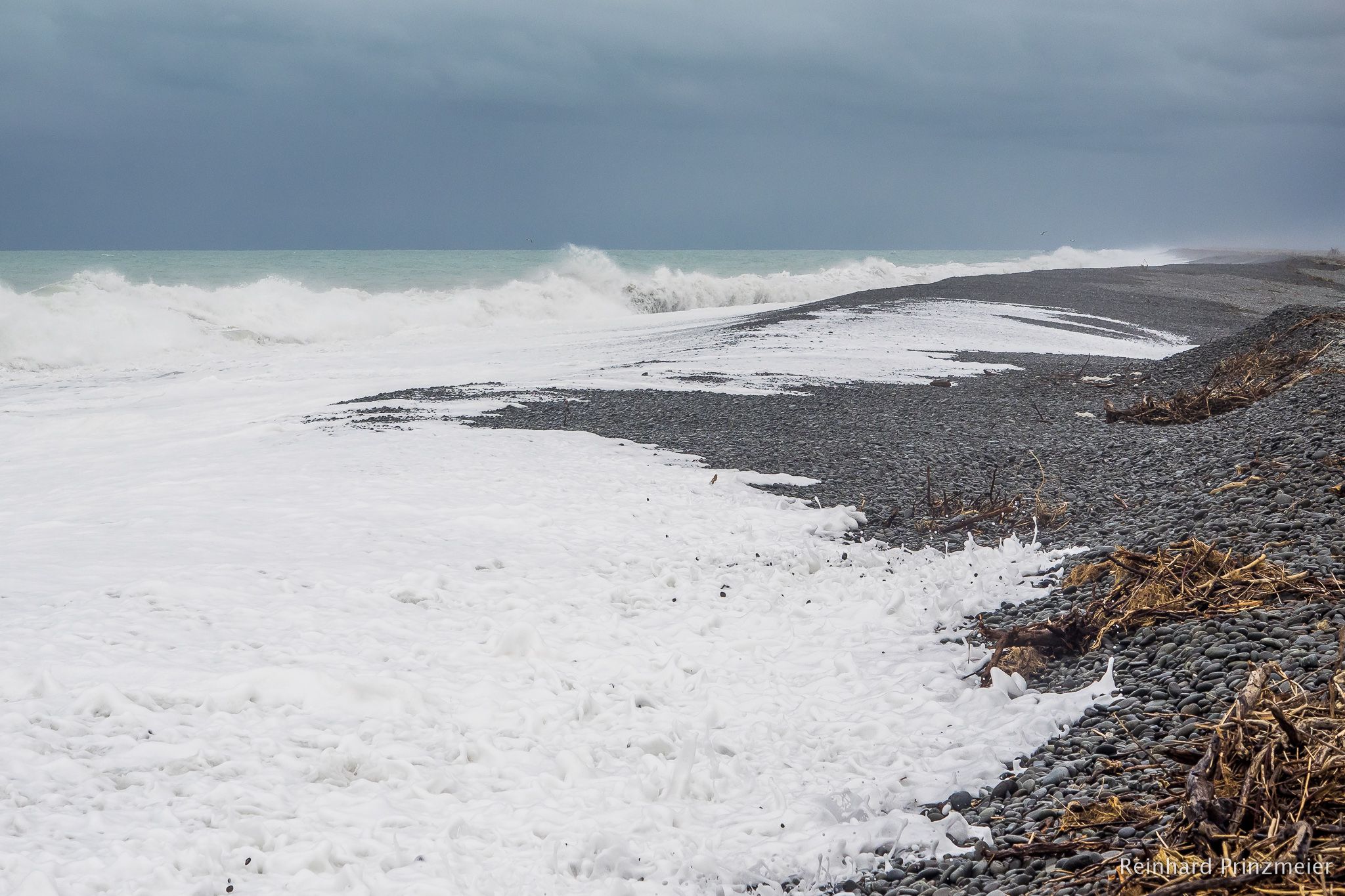 Rakaia Lagoon Pebble Beach, New Zealand