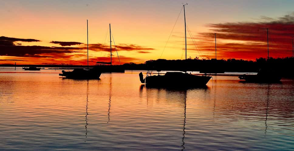 Shoal beach, tea gardens river, Nelson bay,