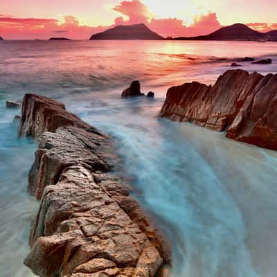 Shoal beach, tea gardens river, Nelson bay,, Australia