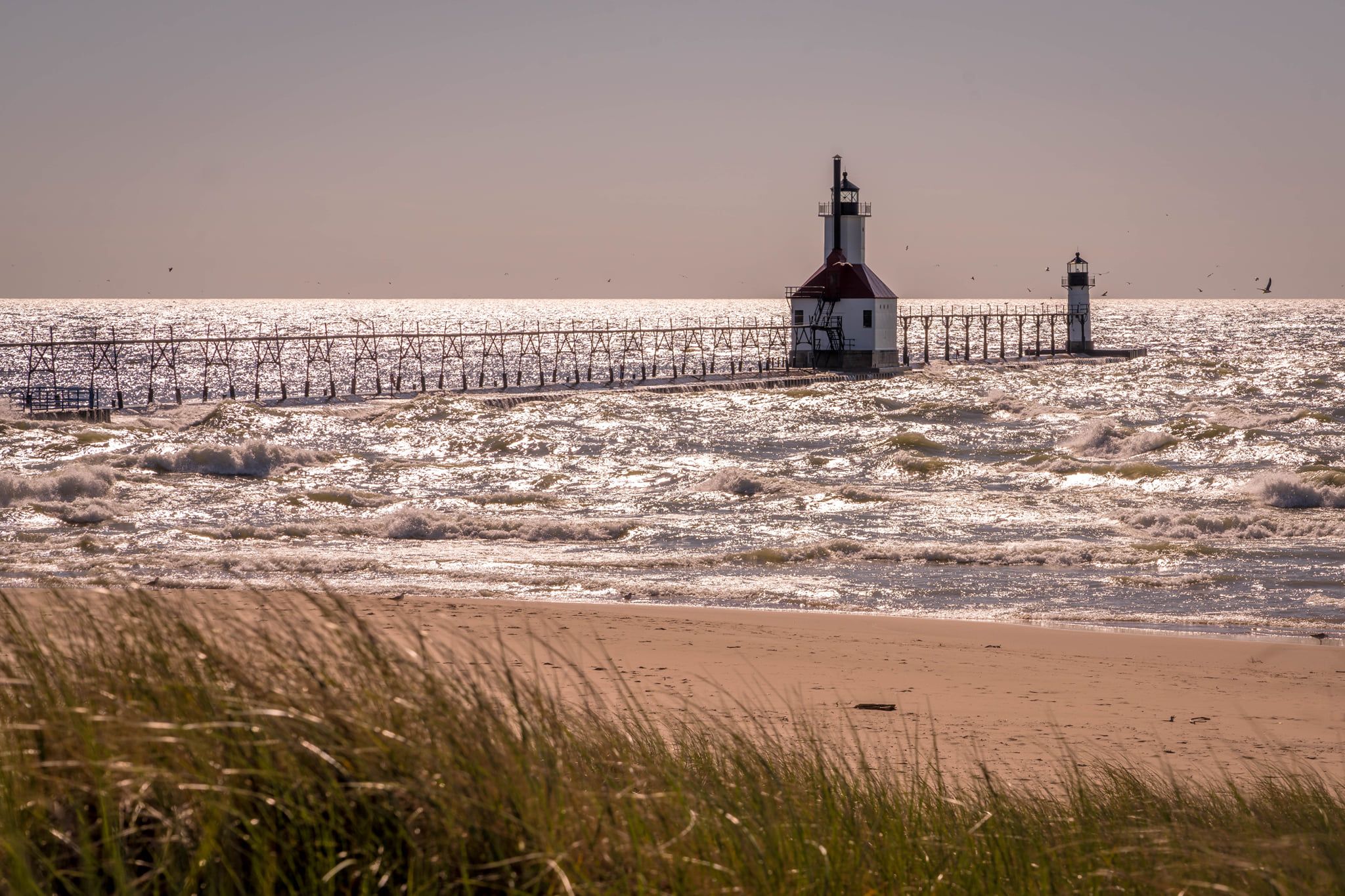 St. Joseph North Pier Outer Lighthouse, Michigan, USA