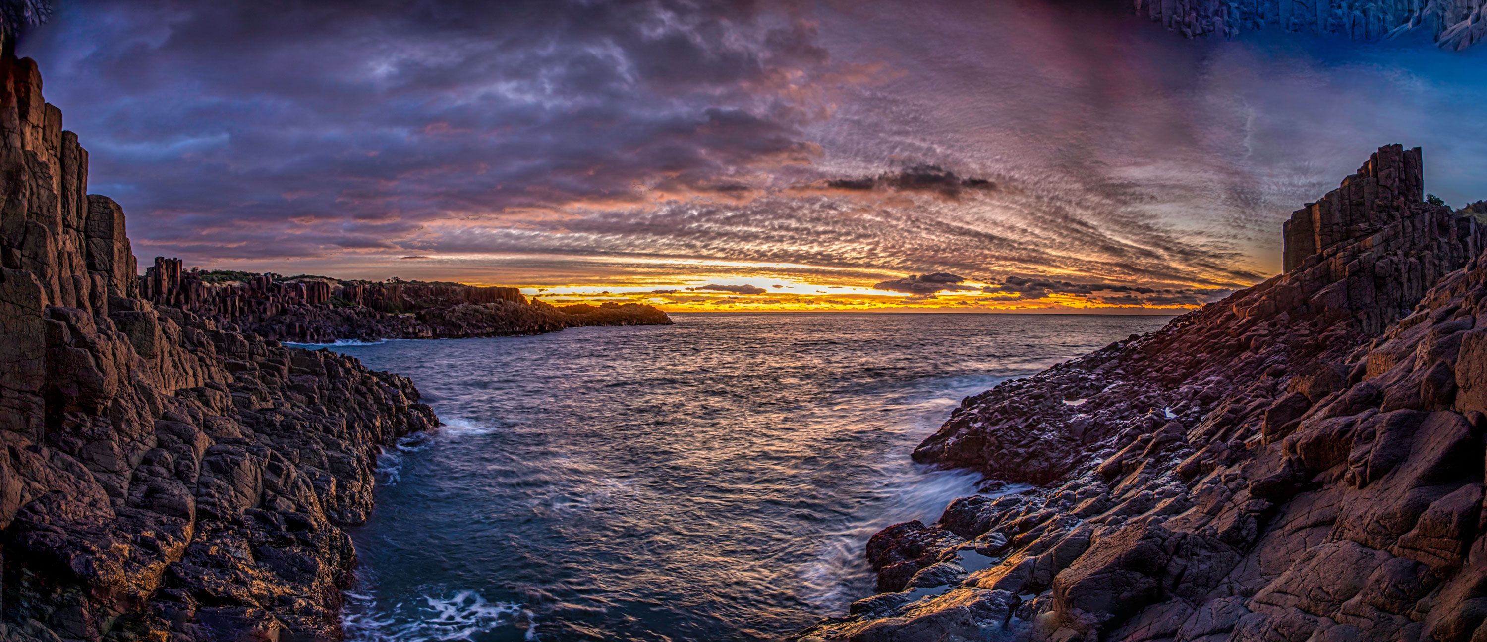 Sunrise Bombo Quarry Pano, Bombo, New South Wales, Australia