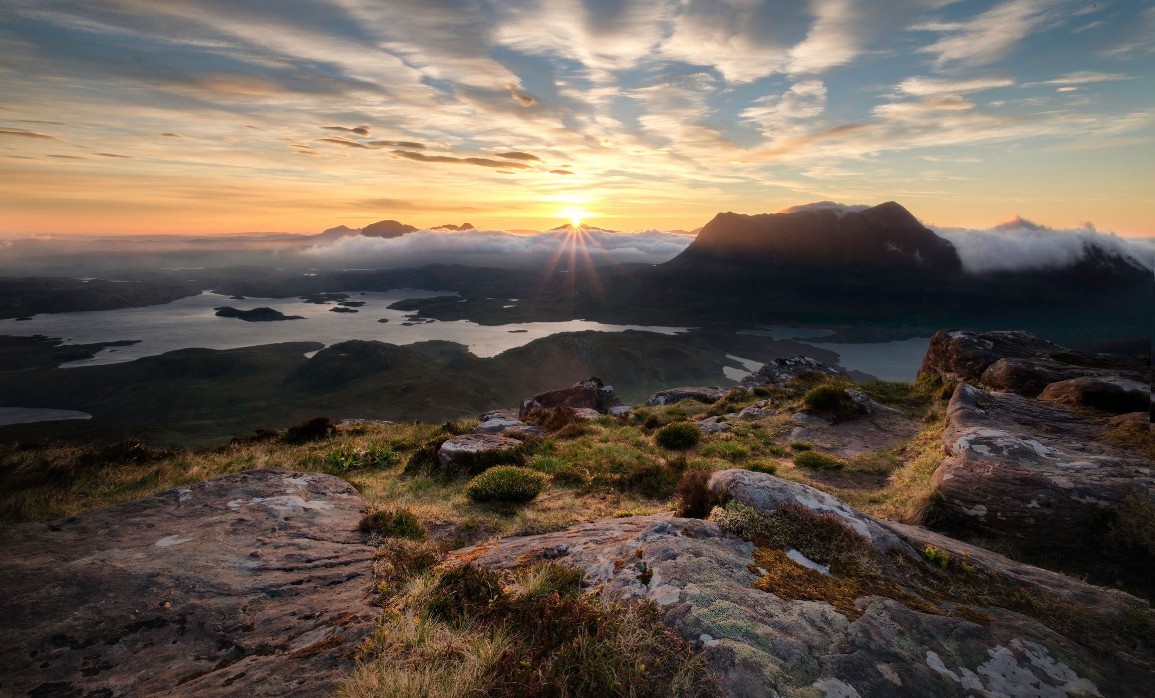 Sunrise over Canisp taken from Stac Pollaidh, United Kingdom