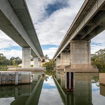 Twin Bridges at Blanchetown, Australia