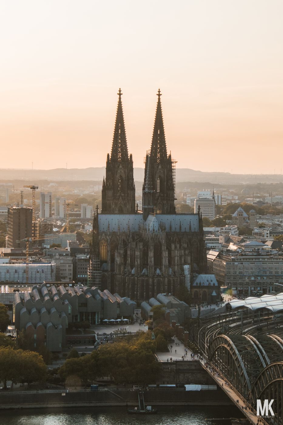 View from Triangle Tower in Cologne, Germany