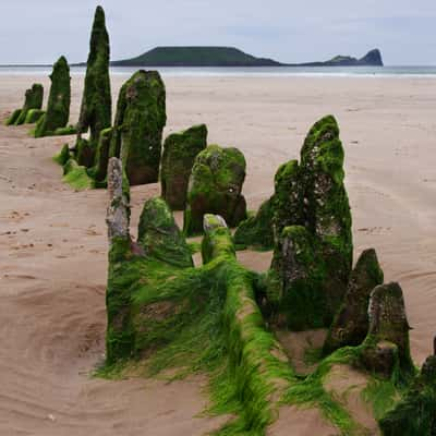 Wreck of the Helvetia, Rhossili, United Kingdom