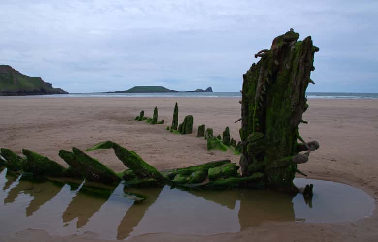 Wreck of the Helvetia, Rhossili