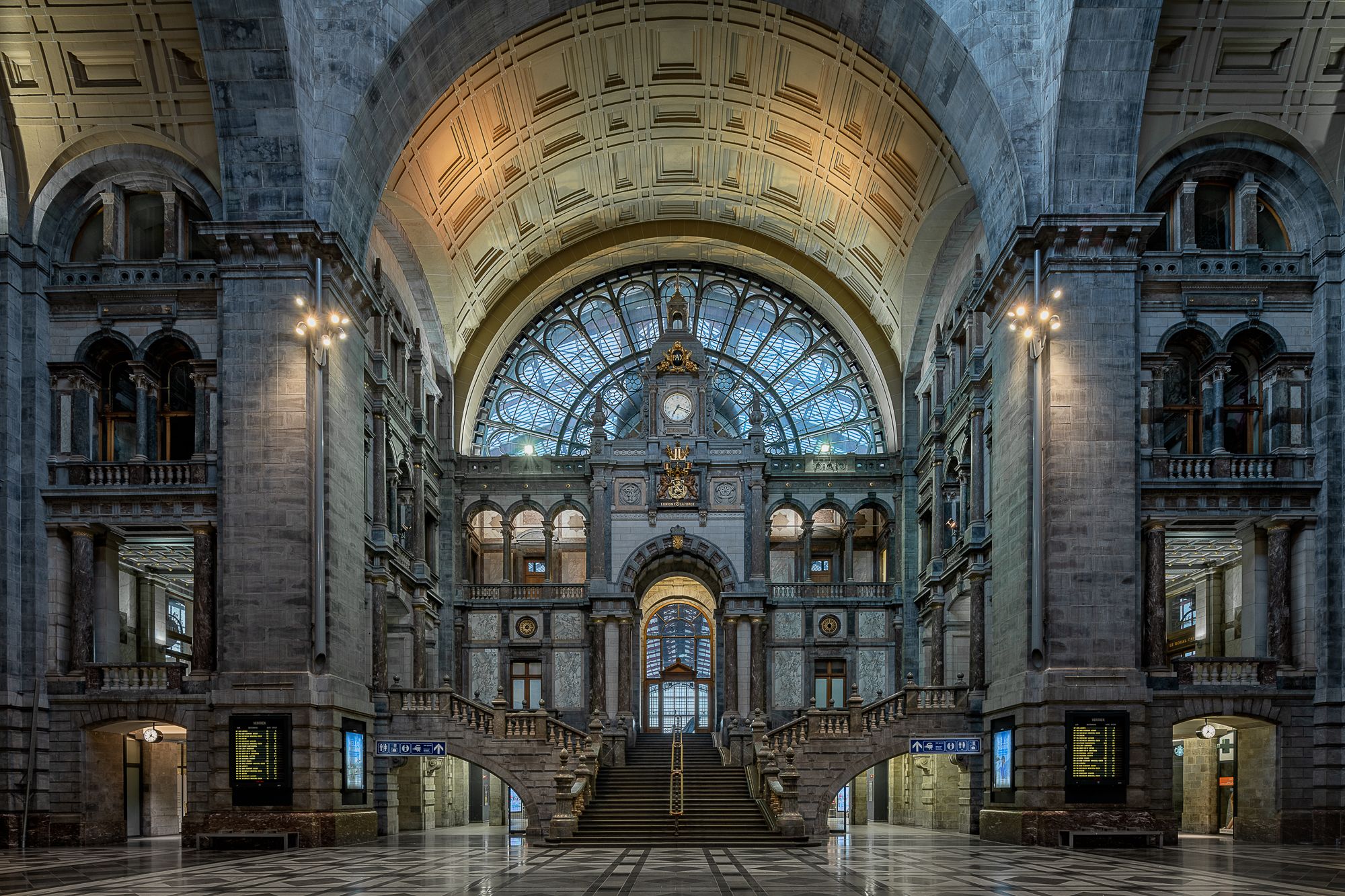 Entrance hall from the Central Station of Antwerp, Belgium