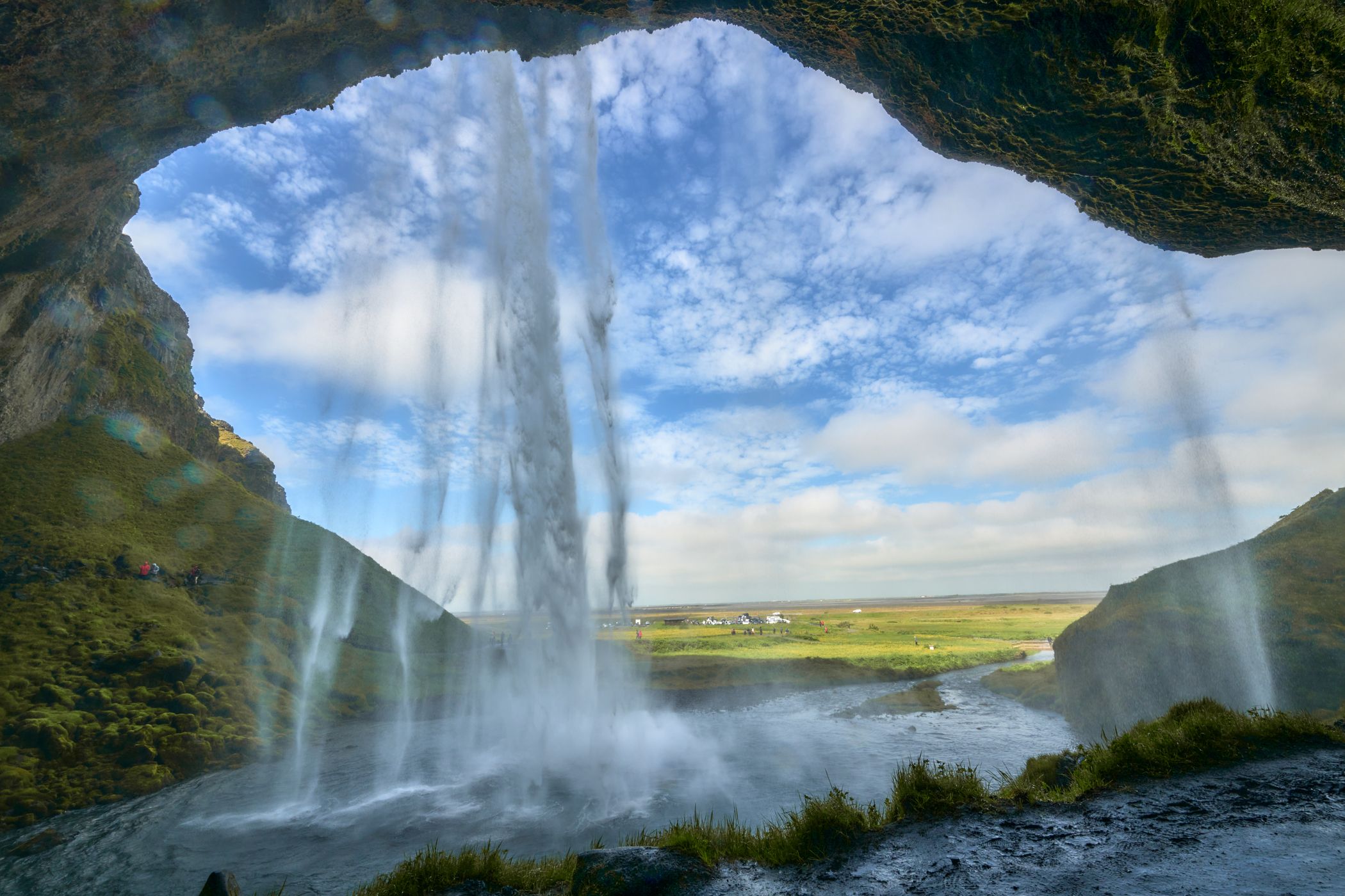 Behind the Seljalandsfoss, Iceland