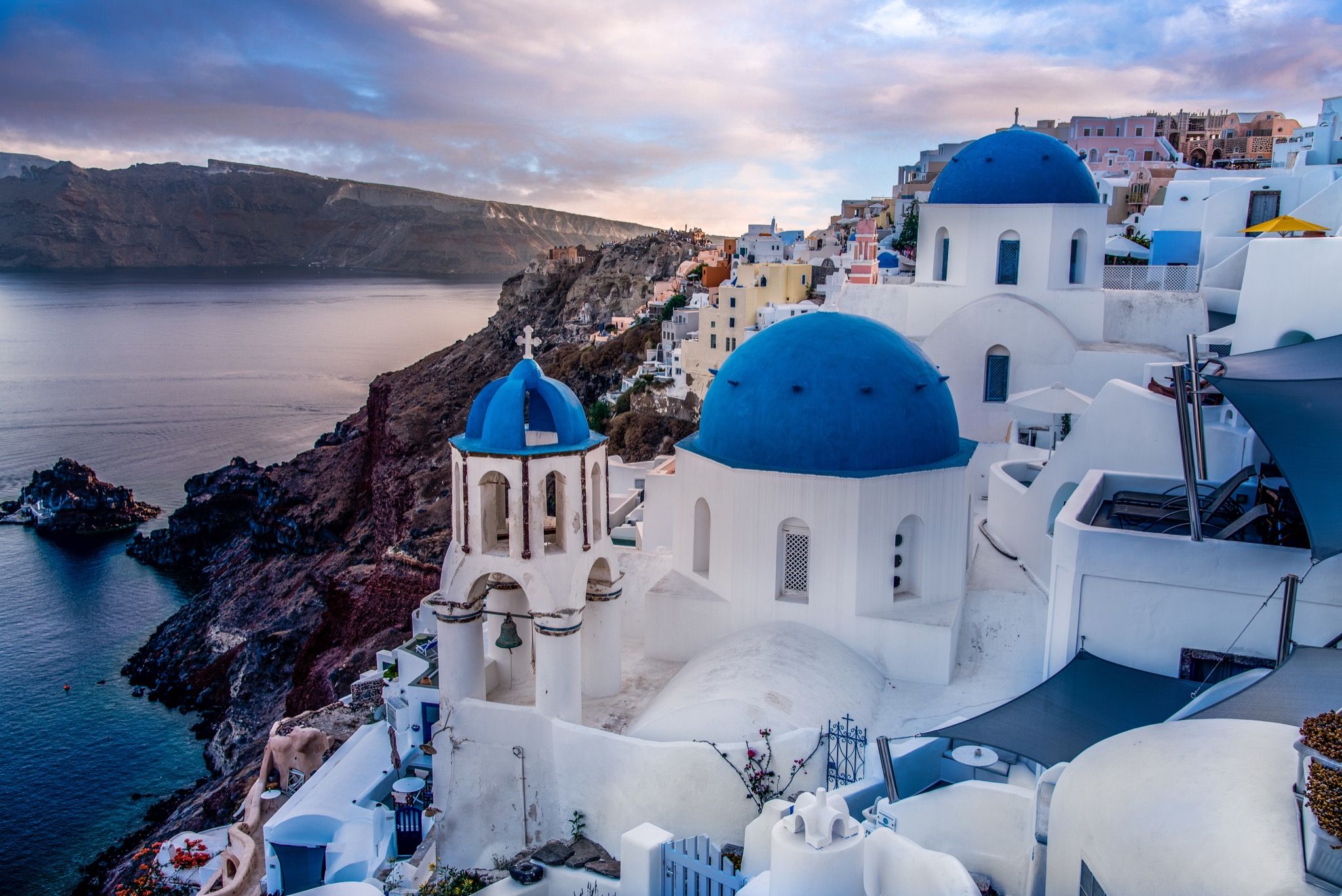 Churches of St Anastasi & St Spirydon in Oia, Santorini, Greece