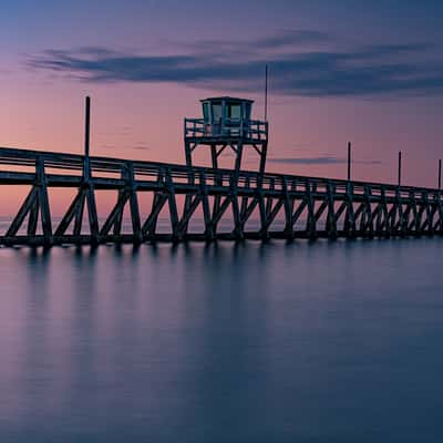 Fishermen's pontoon at Luc-sur-Mer, France