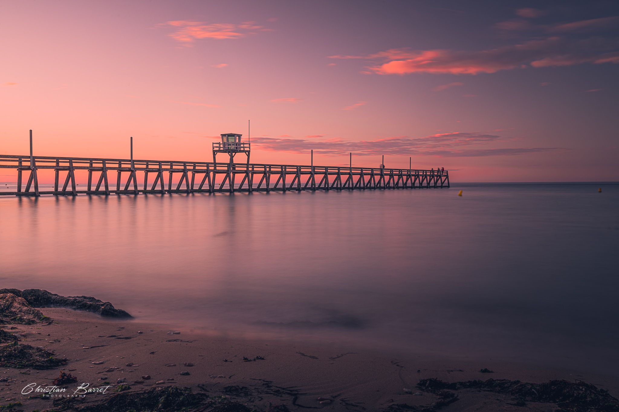 Fishermen's pontoon at Luc-sur-Mer, France