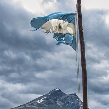 Flag, Tierra del Fuego National Park, Ushuaia, Argentina