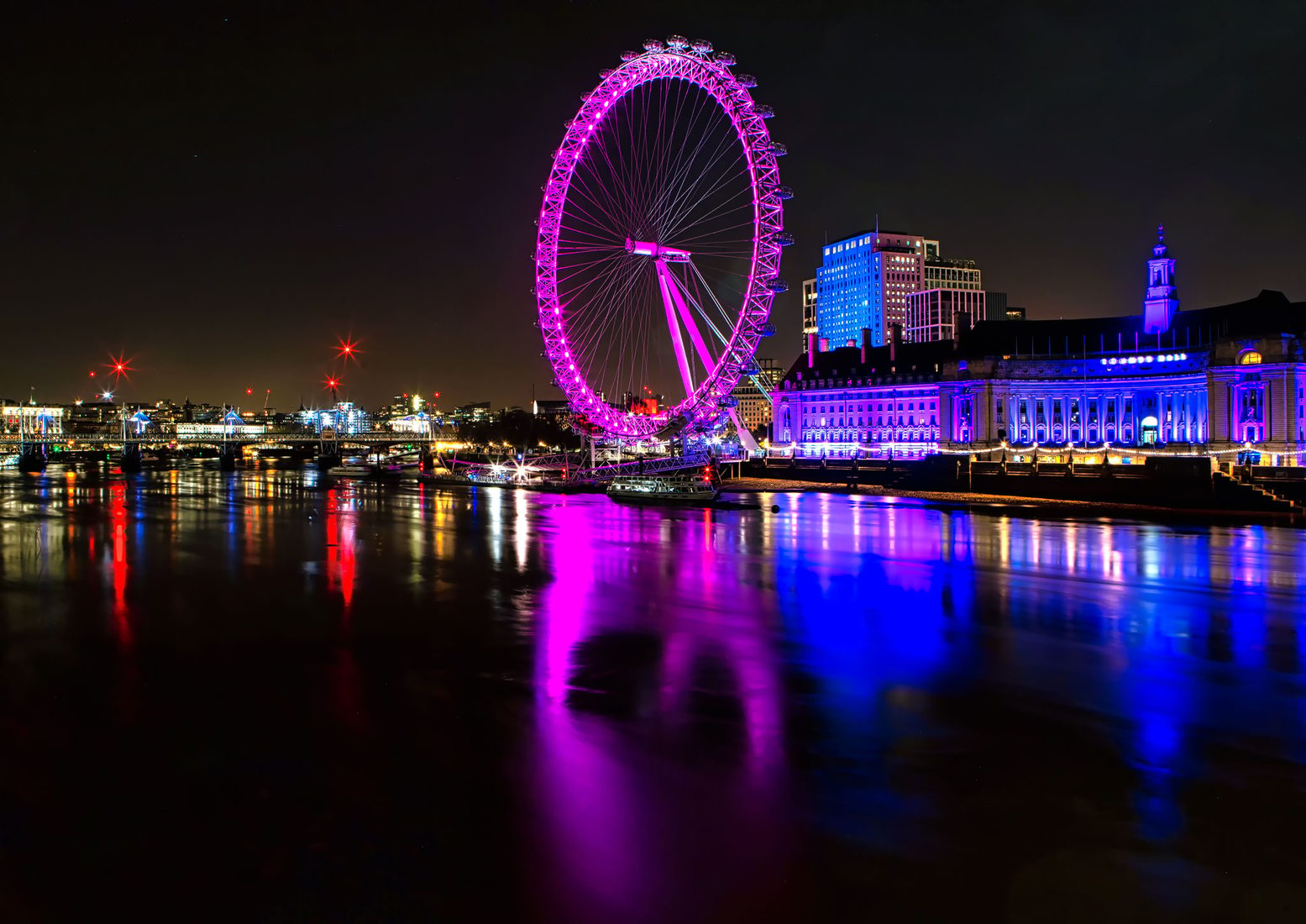 London Eye from Westminster Bridge, London, United Kingdom