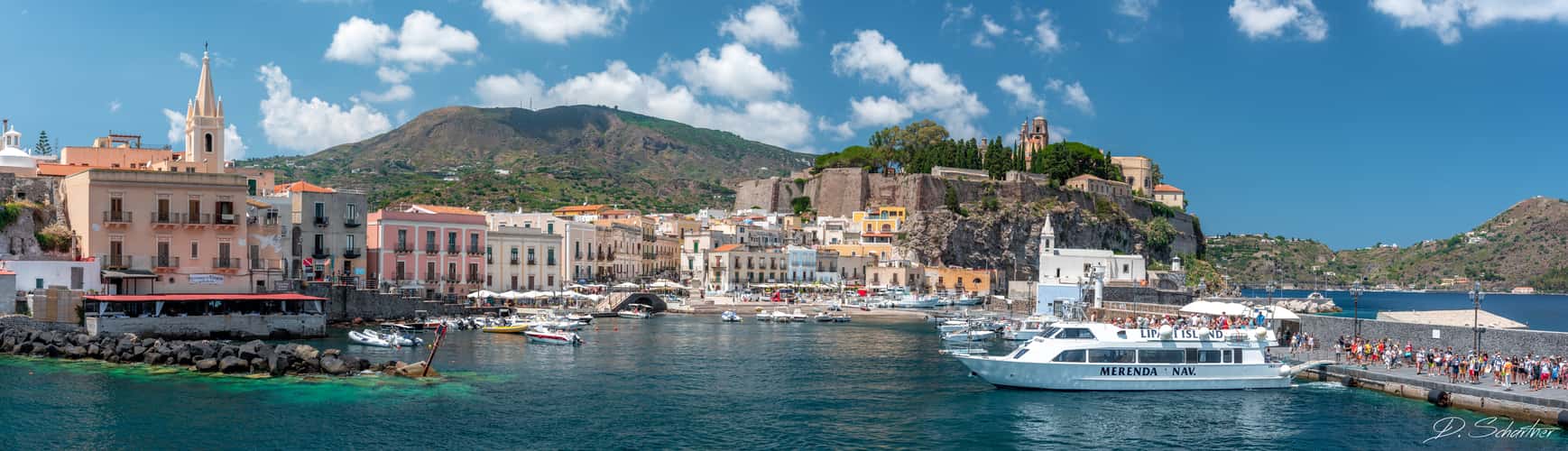 Marina Corta Lipari sunrise and night