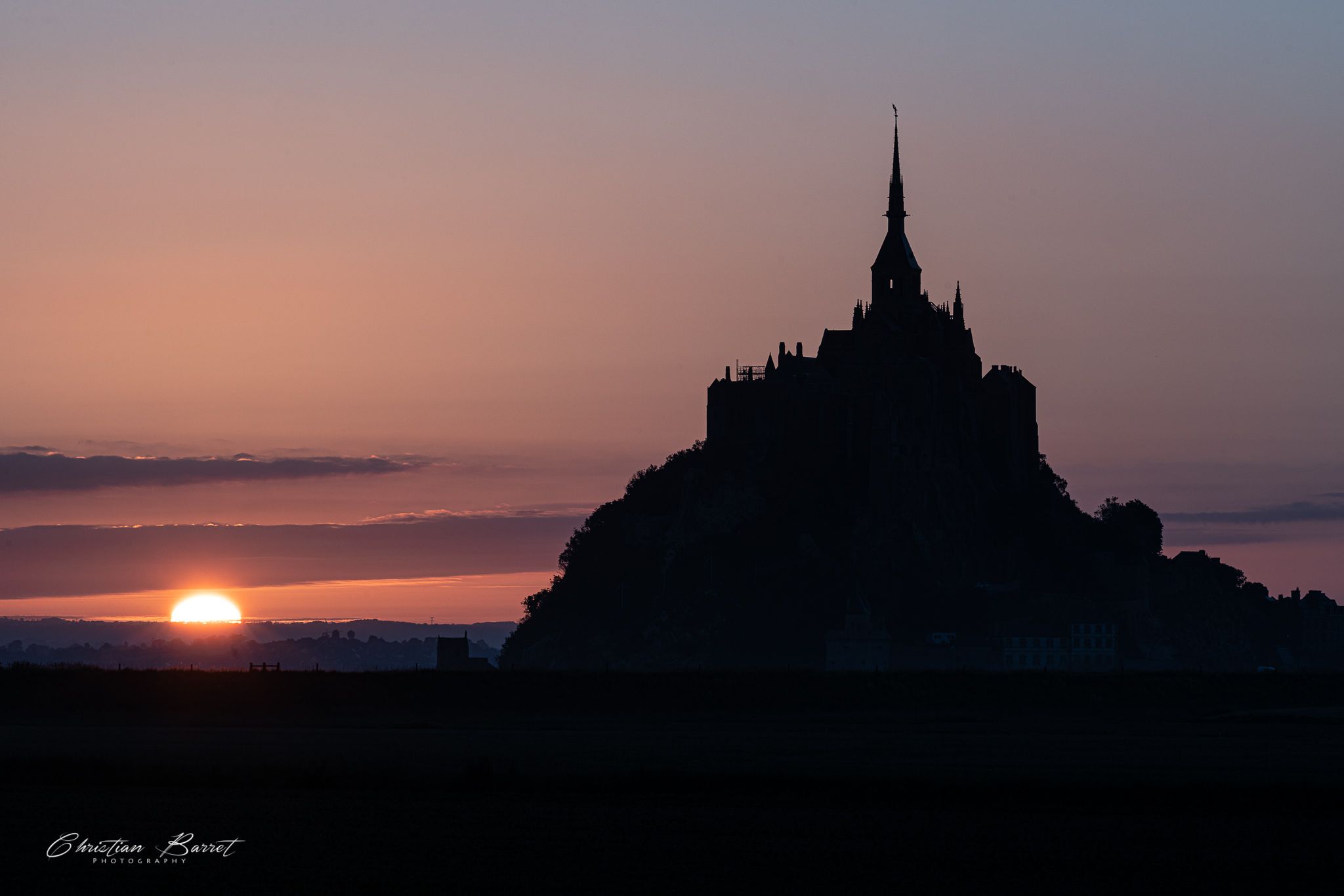 Mont Saint Michel at sunrise, France
