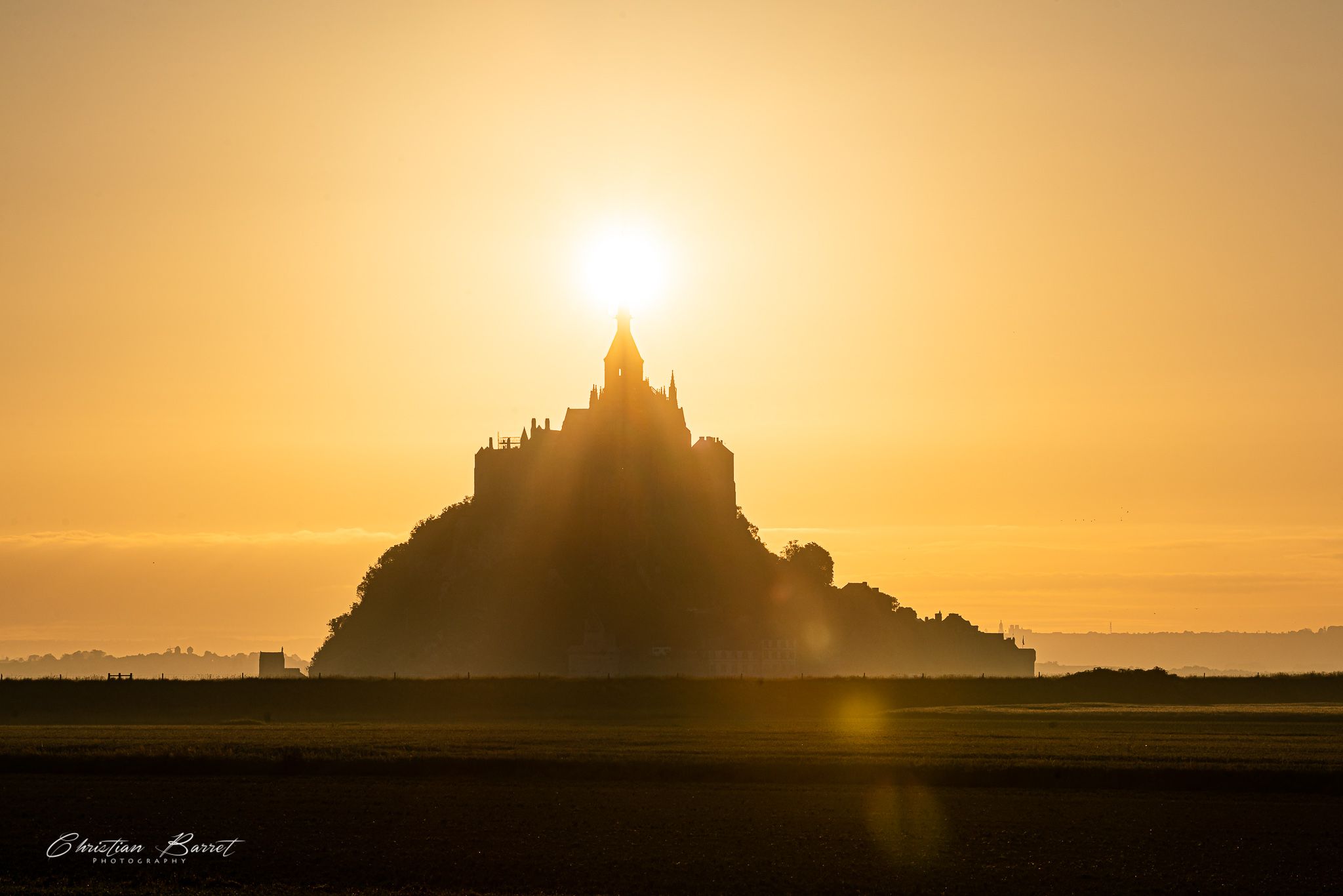 Mont Saint Michel at sunrise, France