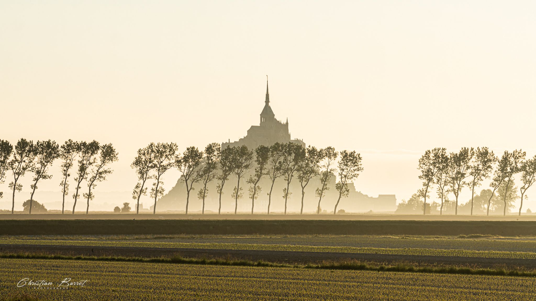 Mont Saint Michel at sunrise, France