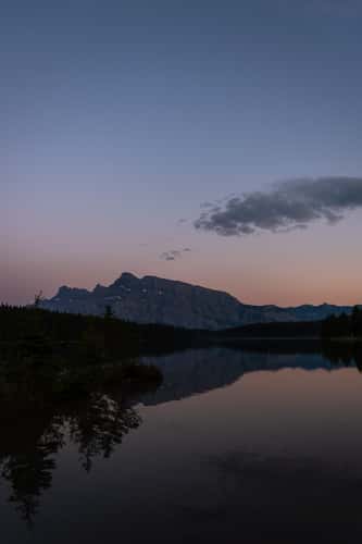 Mt Rundle from 2 Jack Lake