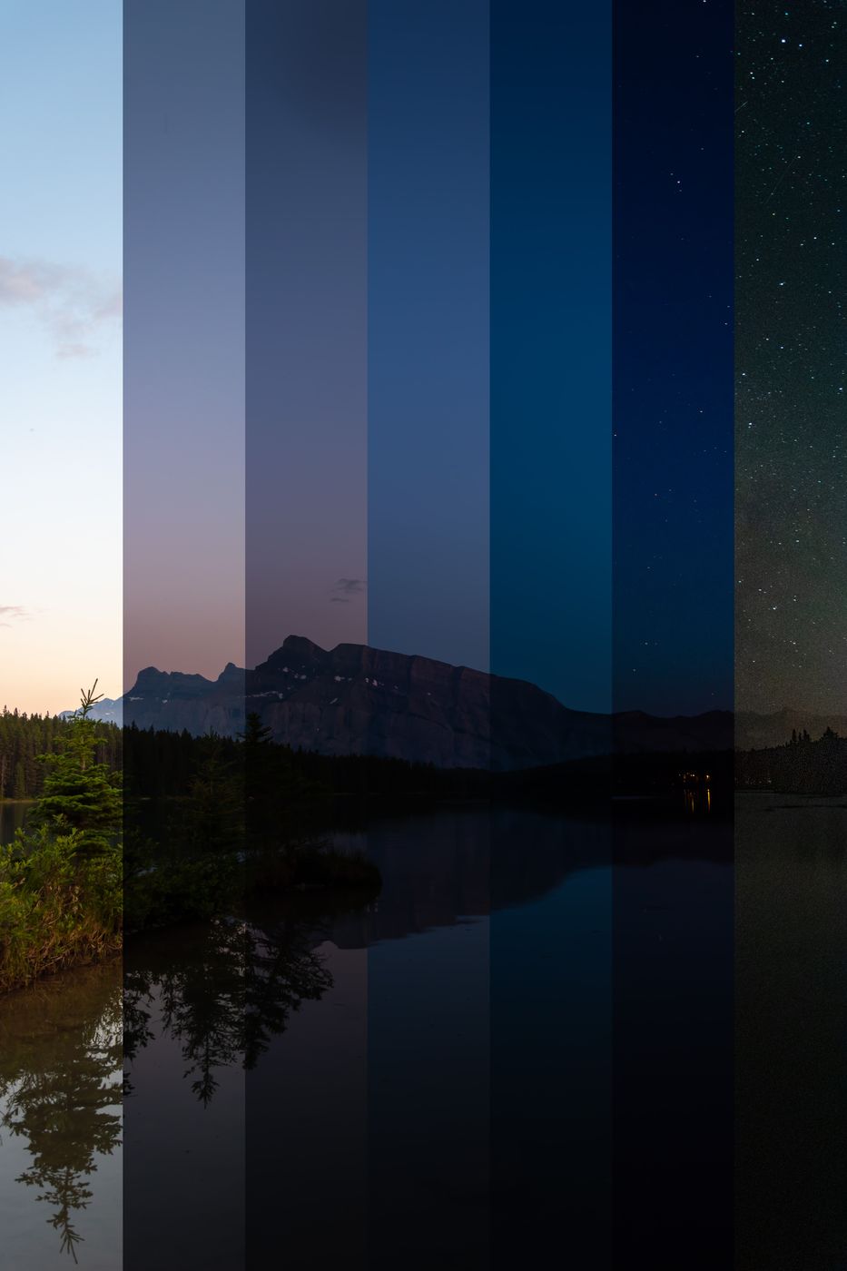 Mt Rundle from 2 Jack Lake, Canada