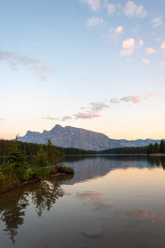 Mt Rundle from 2 Jack Lake