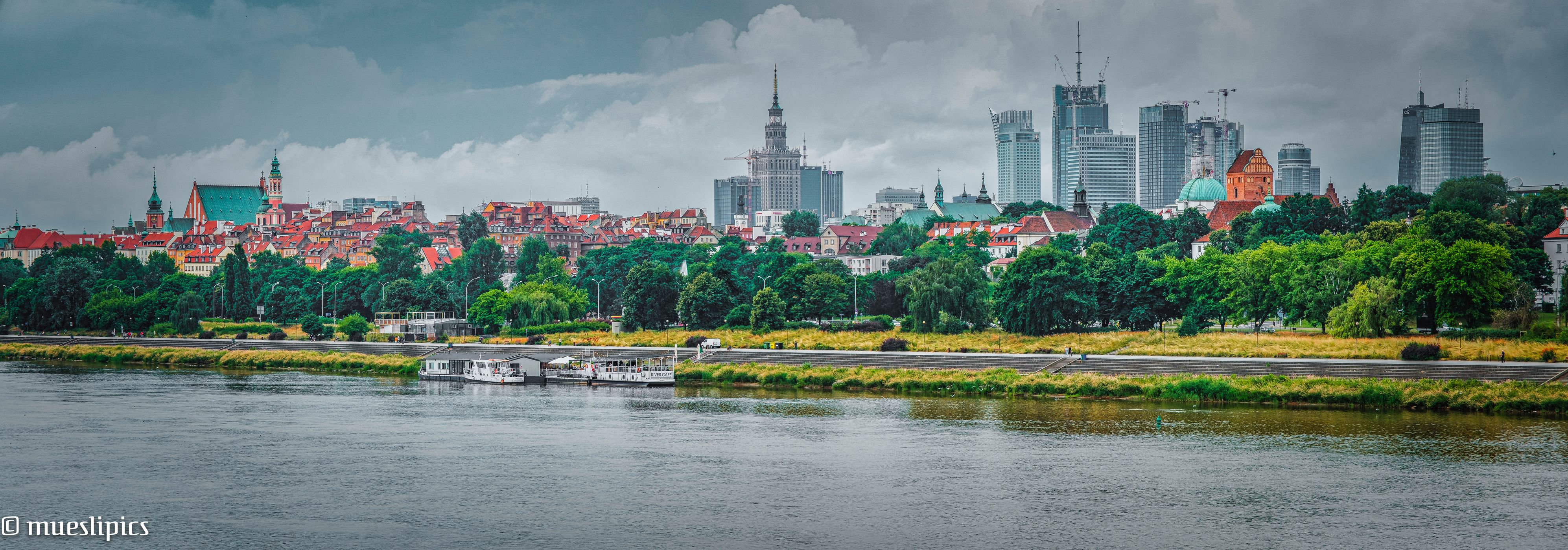 Panorama view from Most Gdanski, Poland