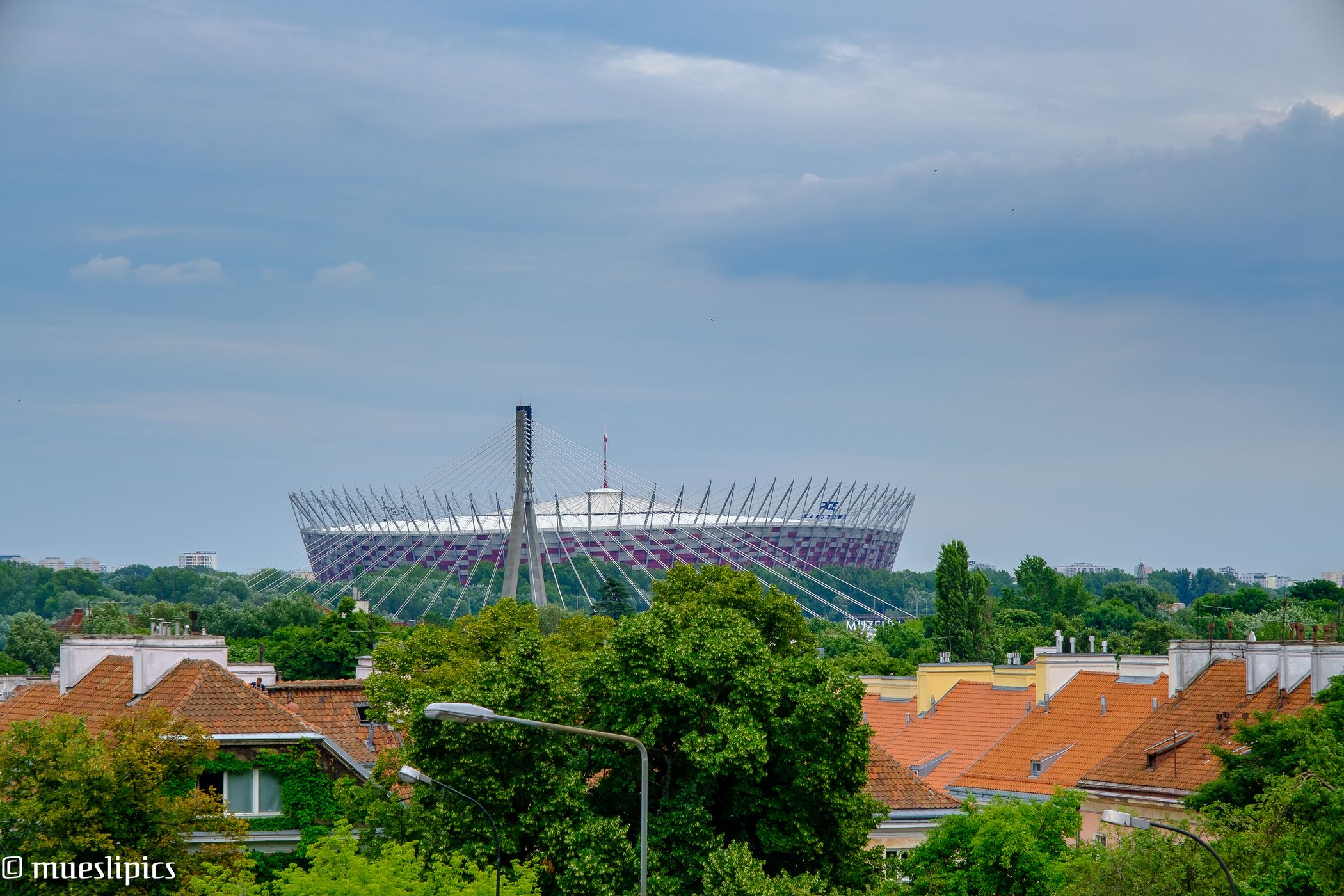 Polish National Stadium from Old Town, Poland