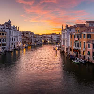 View to the west from Ponte dell'Accademia, Venice, Italy