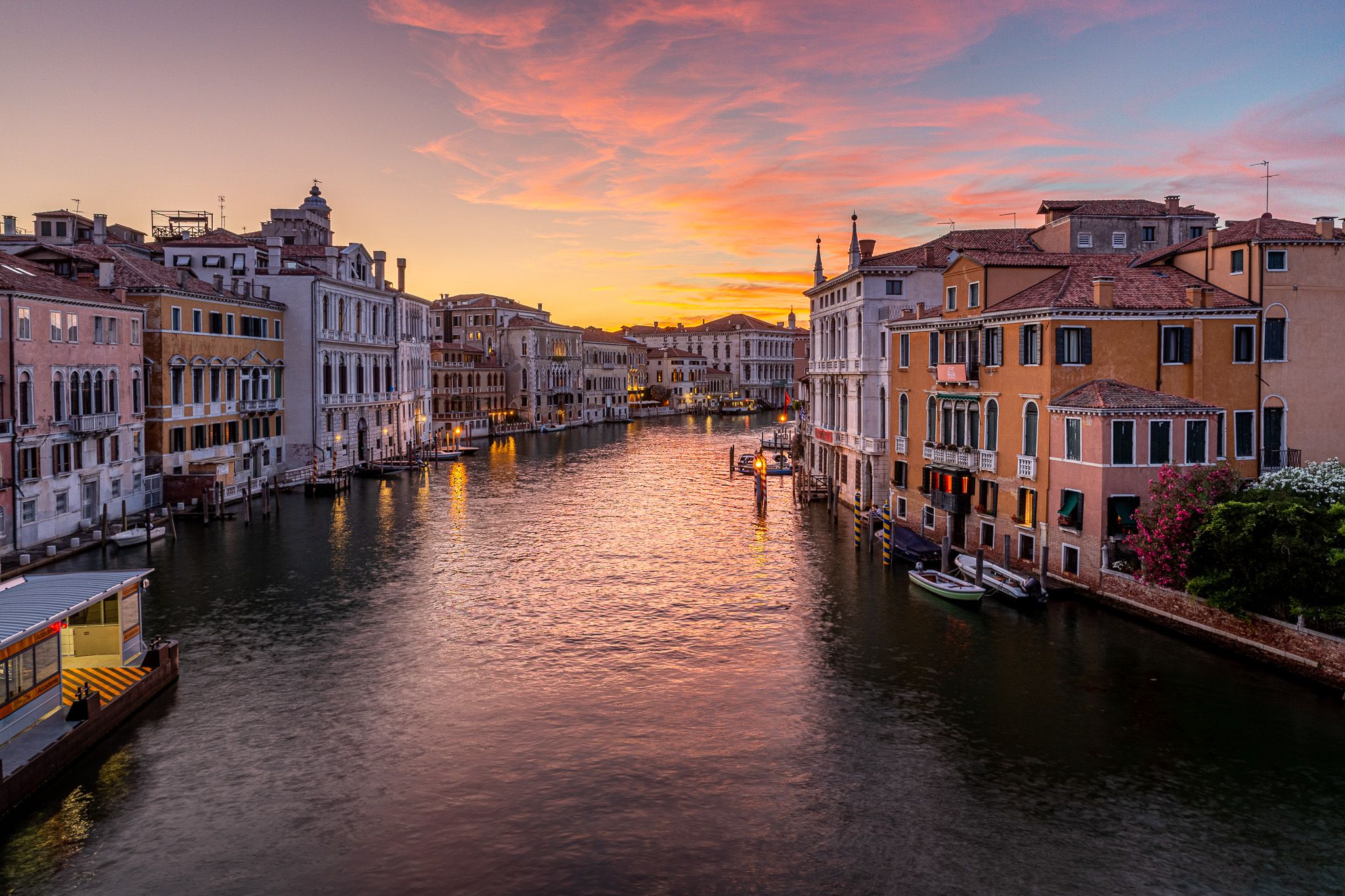 View to the west from Ponte dell'Accademia, Venice, Italy