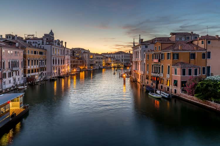 View to the west from Ponte dell'Accademia, Venice