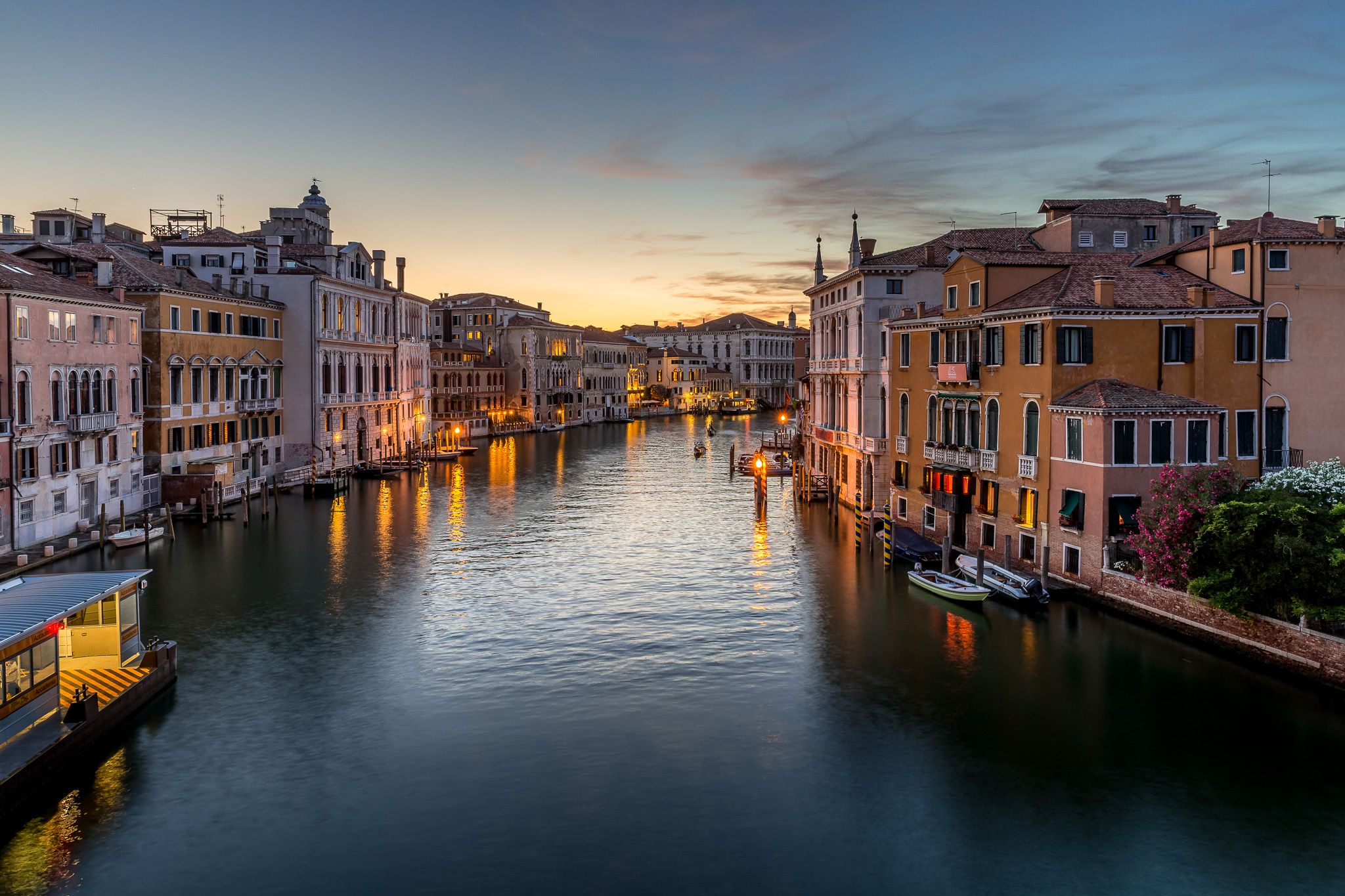 View to the west from Ponte dell'Accademia, Venice, Italy