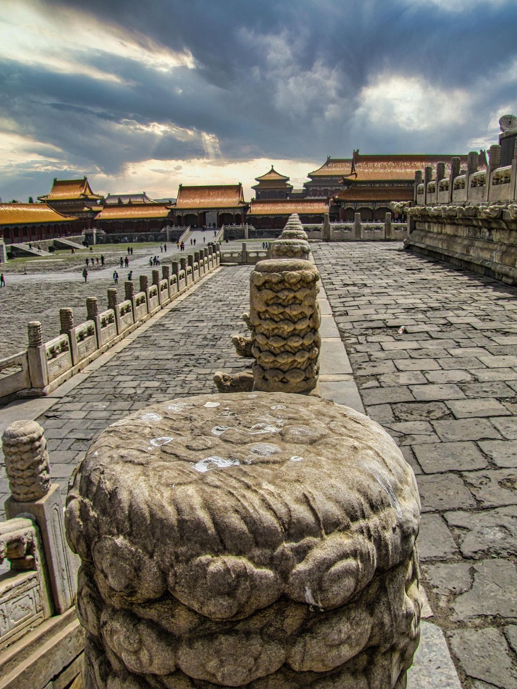 Posts & buildings, Forbidden City, Beijing, China