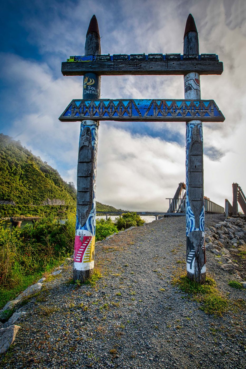 Pouwhenua  Land Post Greymouth, South Island, New Zealand
