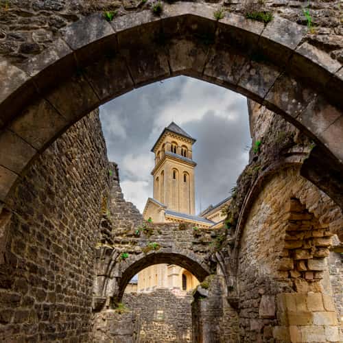 Ruins of the old Orval Abbey