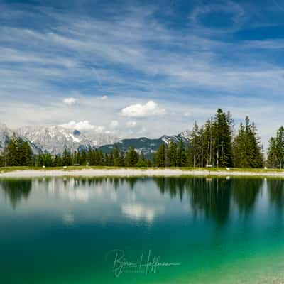 Speicherteich Gschwandtkopf, Seefeld, Tirol, Austria