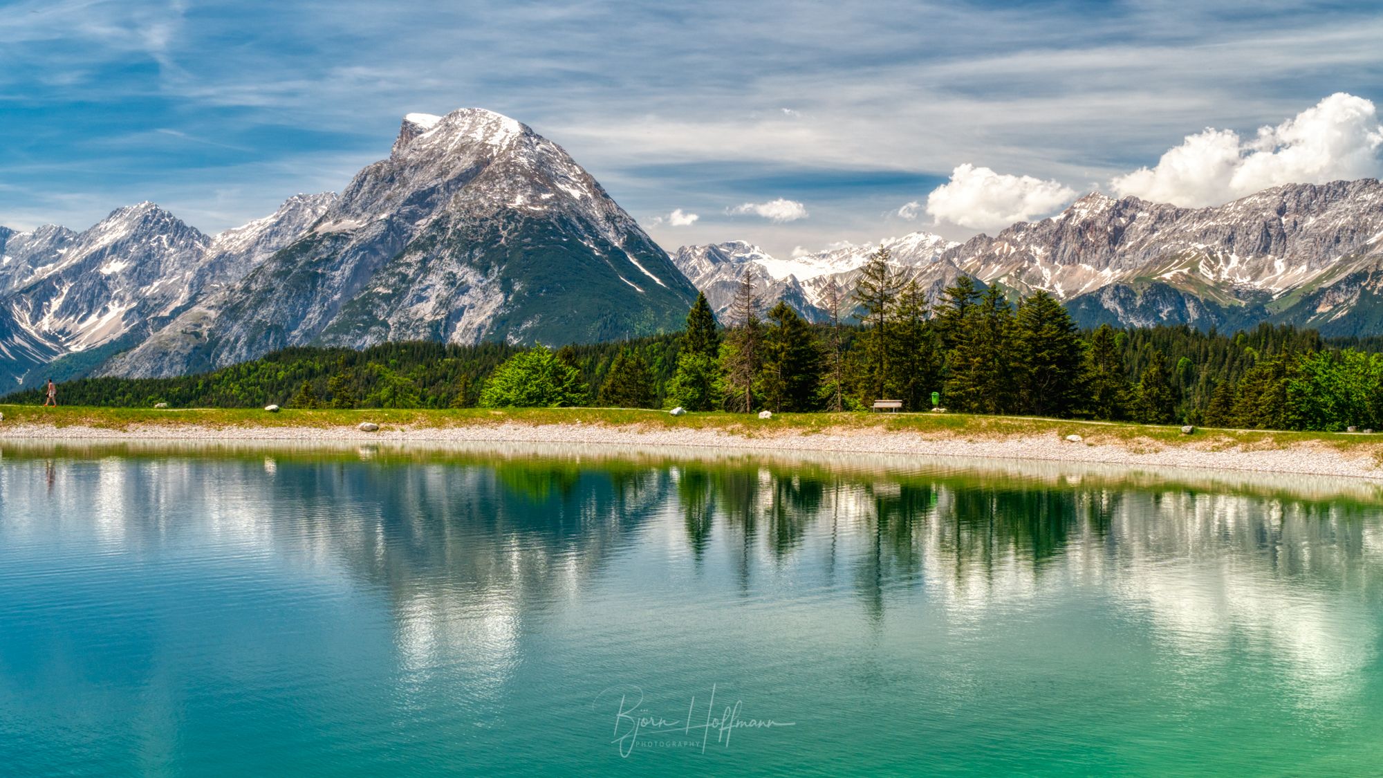 Speicherteich Gschwandtkopf, Seefeld, Tirol, Austria