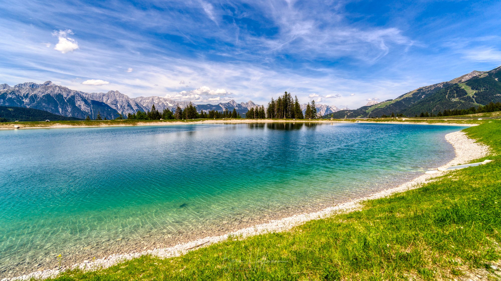 Speicherteich Gschwandtkopf, Seefeld, Tirol, Austria