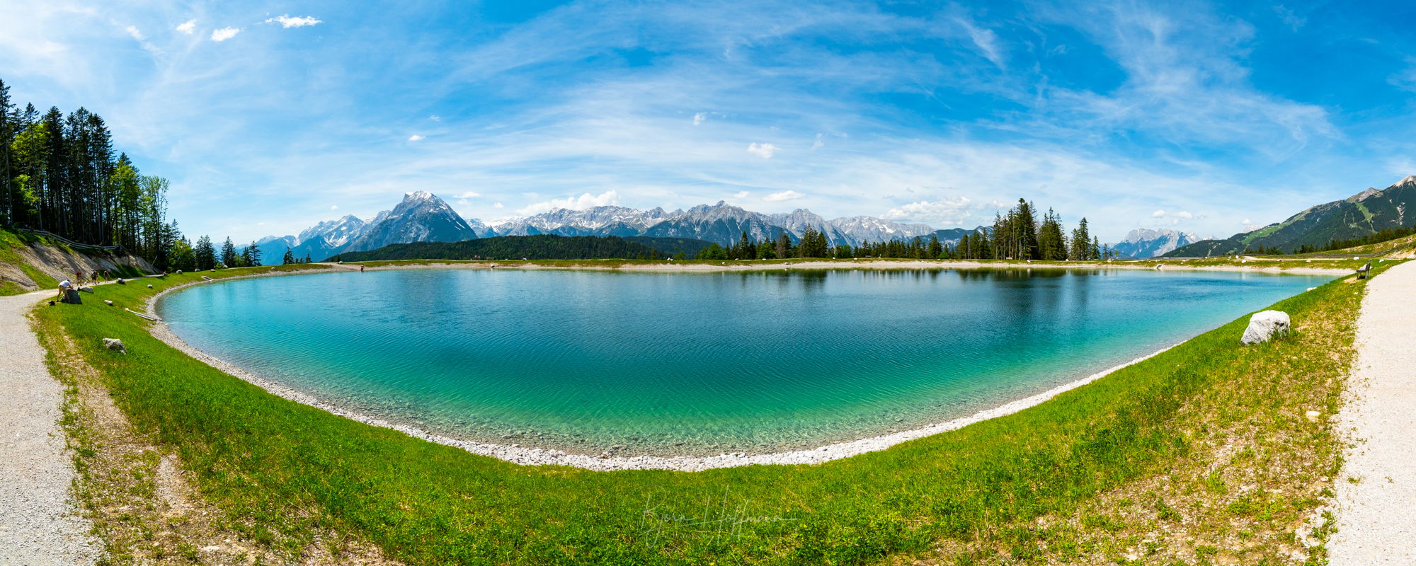 Speicherteich Gschwandtkopf, Seefeld, Tirol, Austria