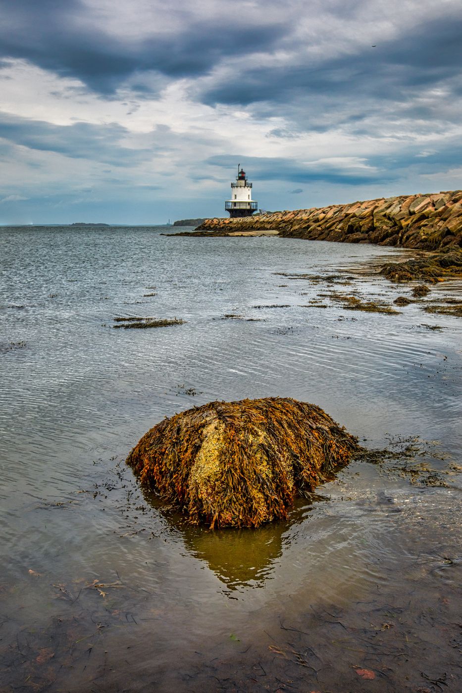 Spring Point Ledge Lighthouse beach near Portland, USA