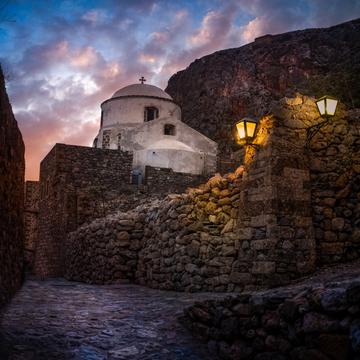 the Church of St. Paraskevi in the castle town of Monemvasia, Greece