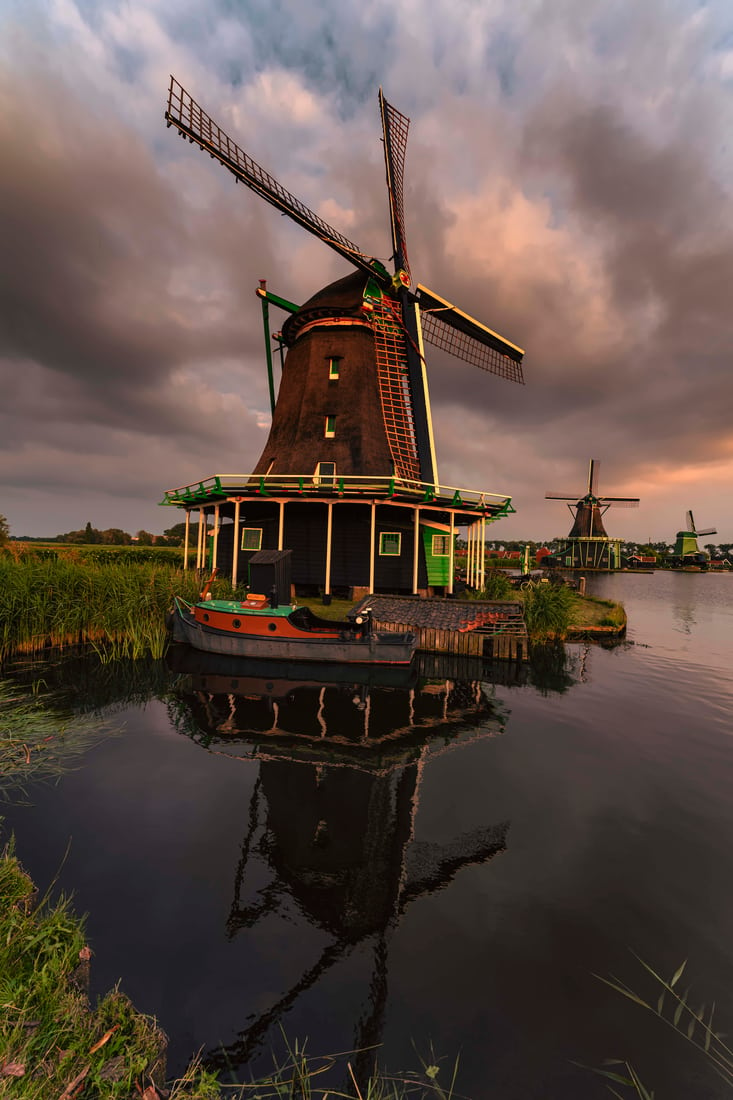 Windmills at Zaanse Schans, Netherlands