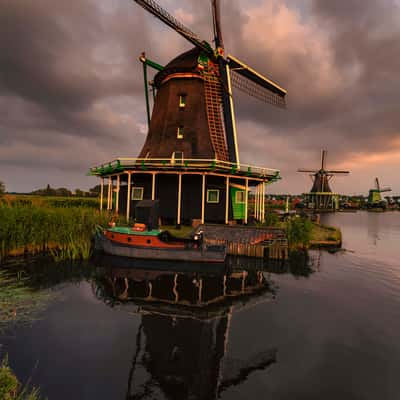 Windmills at Zaanse Schans, Netherlands