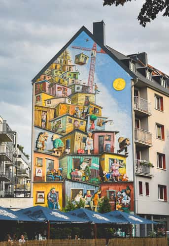 Wallpainting in Bilk, Düsseldorf
