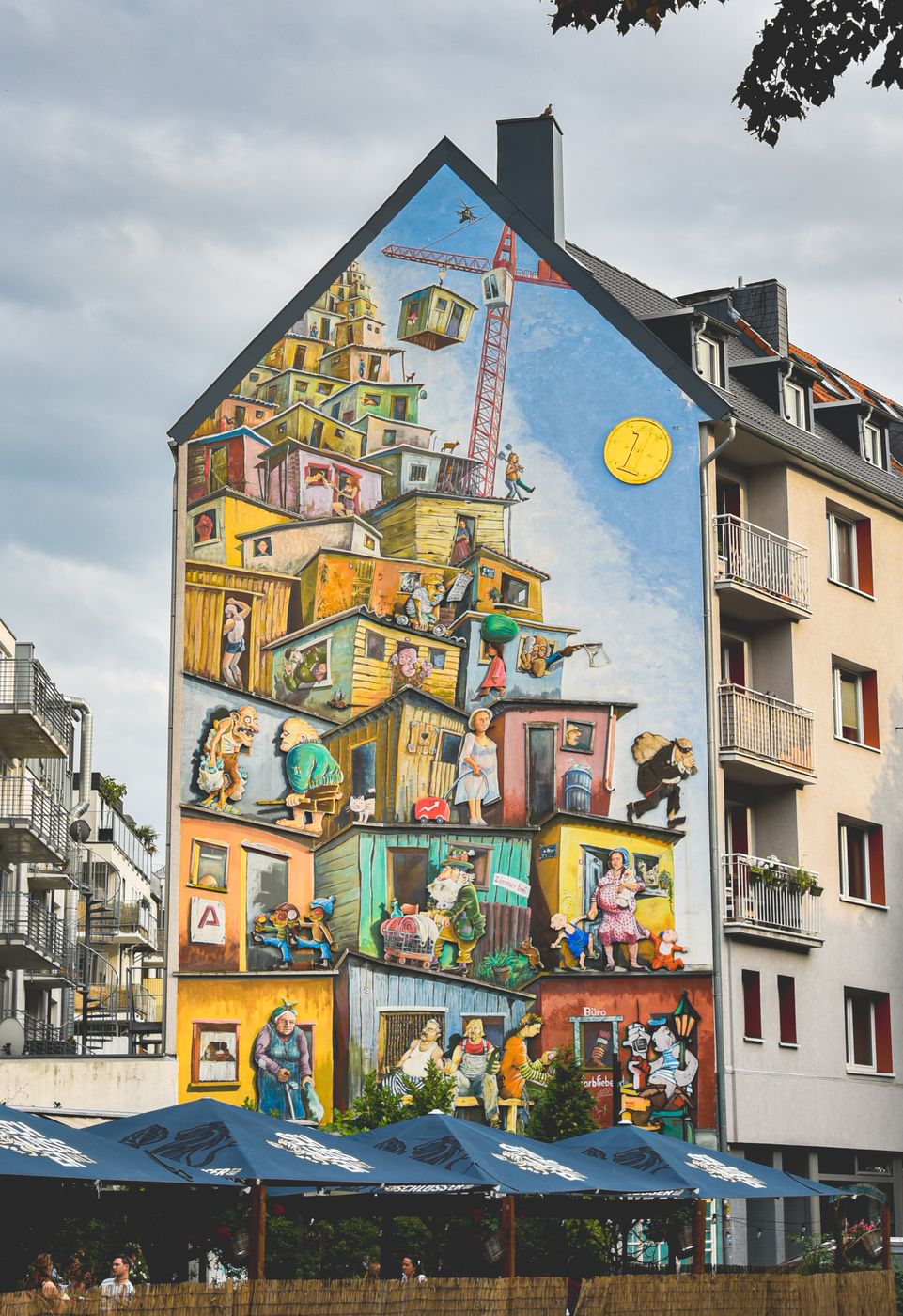 Wallpainting in Bilk, Düsseldorf, Germany