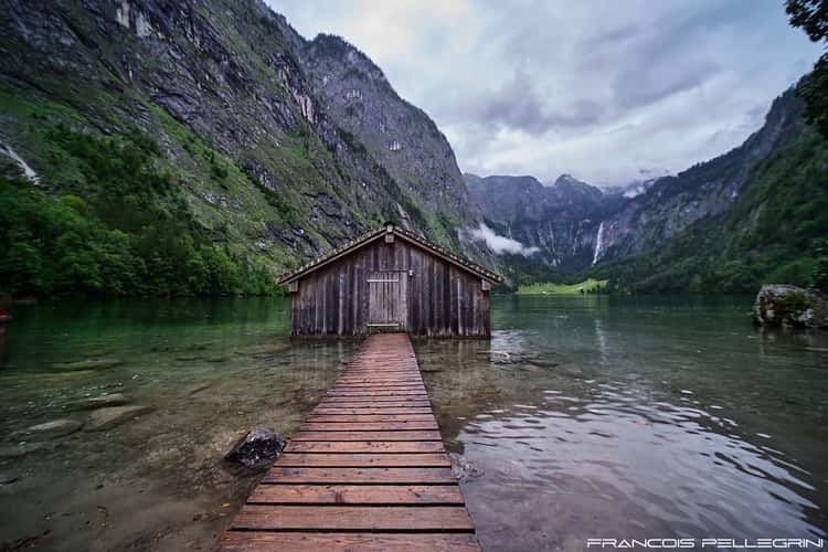 Boathouse at Lake Obersee, Bavaria