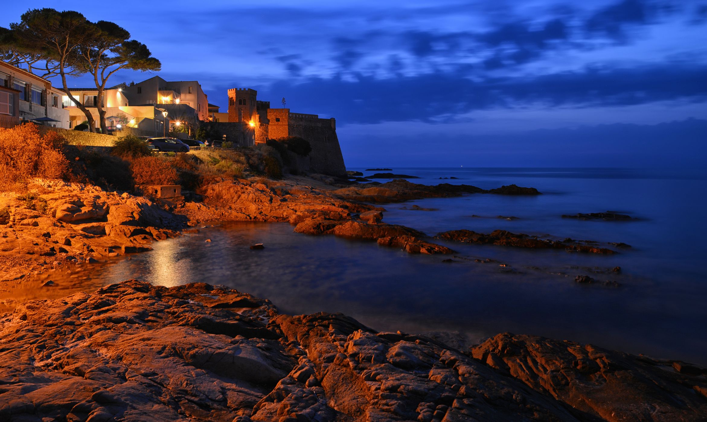 castle view at algajola, France