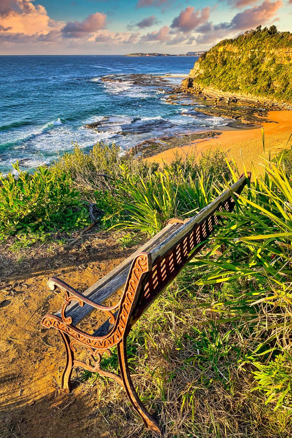 Chair Sunrise Turimetta Beach, Sydney, New South Wales, Australia