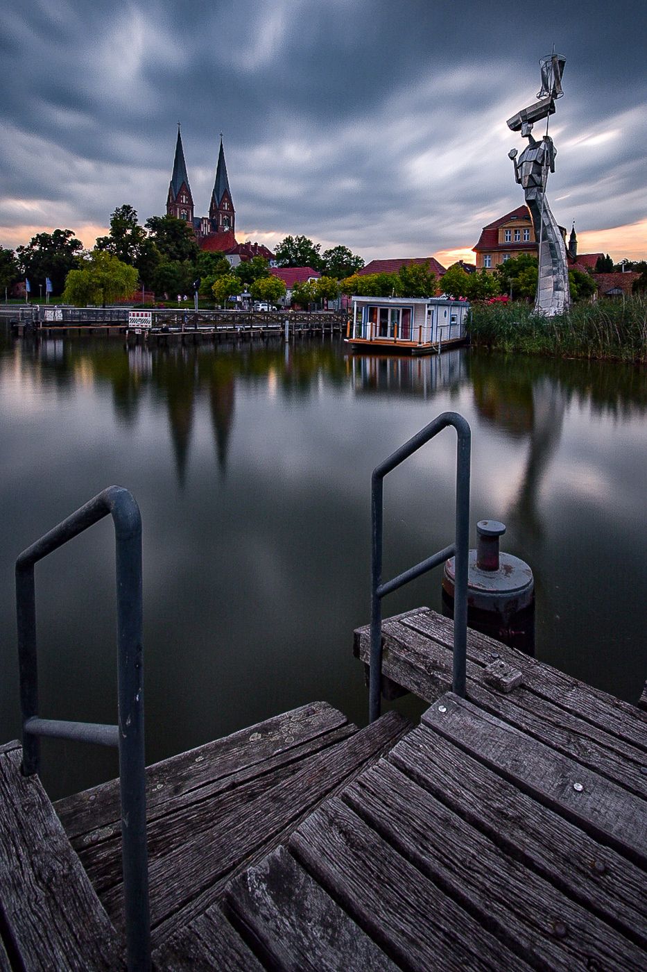 Cloudy evening in Neuruppin, Germany