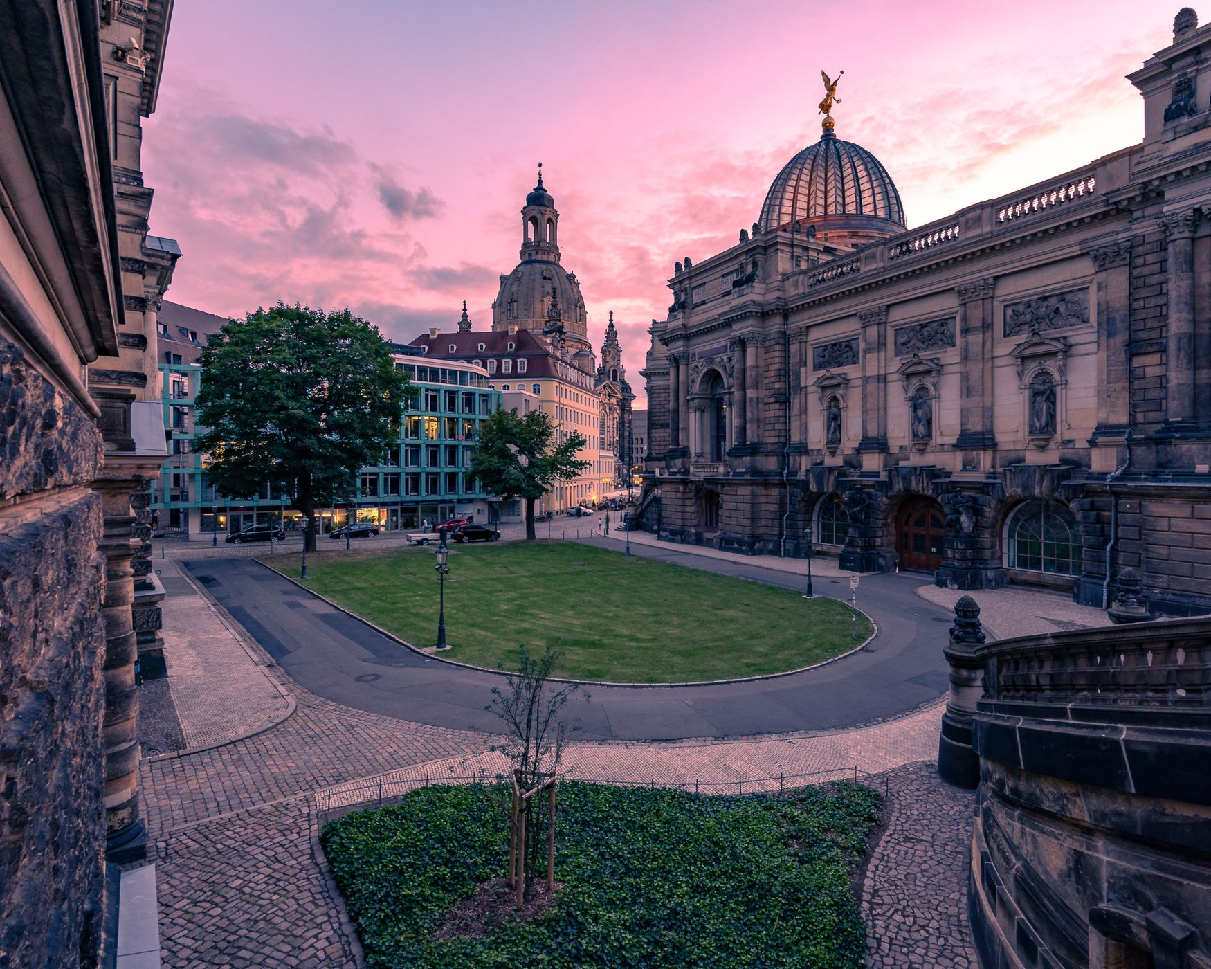 Domes at blue hour, Dresden, Germany