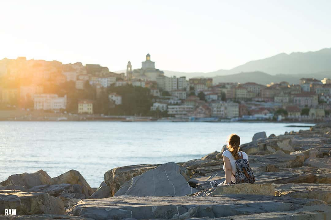 This is the raw version of the photo, taken at the port wall of Imperia in Italy.